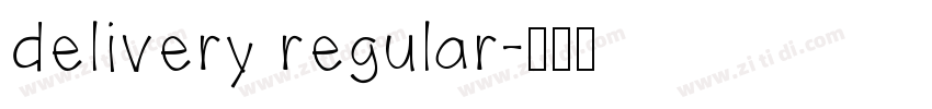 delivery regular字体转换
